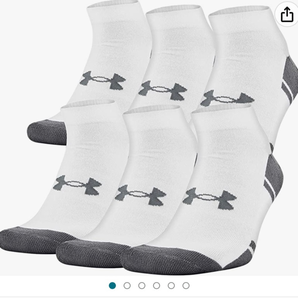 NWT Under Armour Adult Socks, UA Resistor 3.0 6 pack